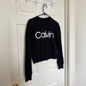 Calvin Klein Performance Sweatshirt, Black, Size S, Calvin Logo